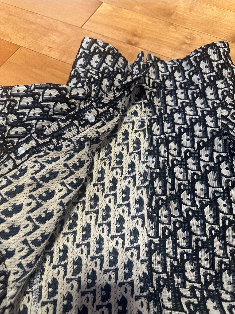 Designer Monogram Button-Up Dog Jacket - Picture 3 of 9